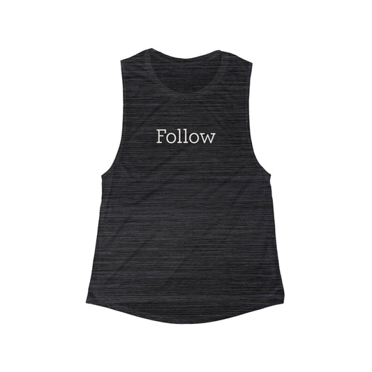 Follow Women’s Flowy Scoop Muscle Tank — Lightweight Casual Graphic Tank Top