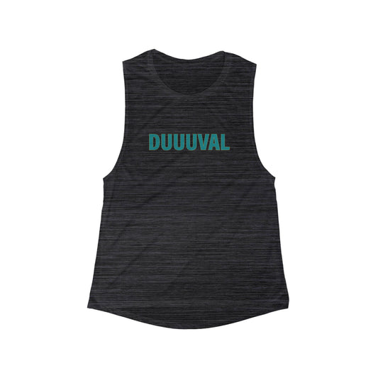 DUUUVAL Women's Flowy Scoop Muscle Tank — Jacksonville Collection