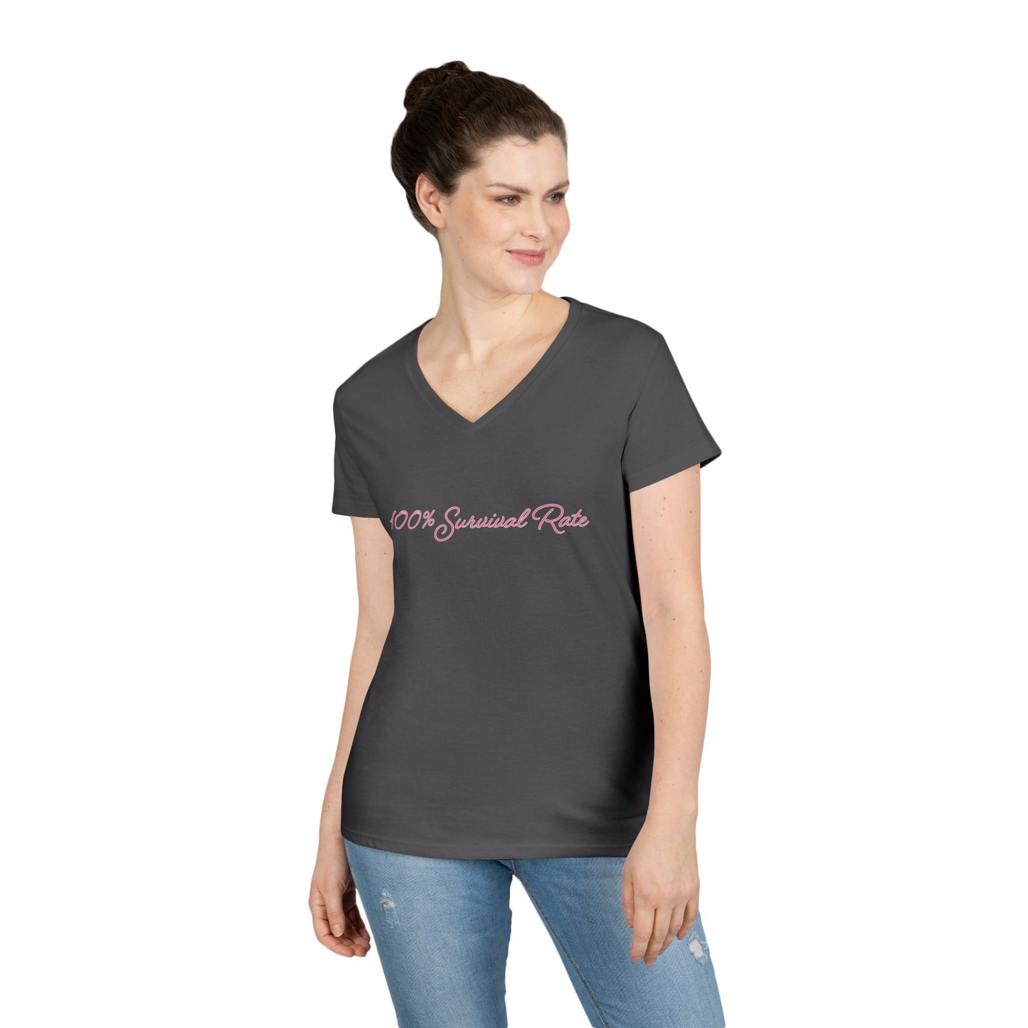 100% Survival Rate V-Neck Tee