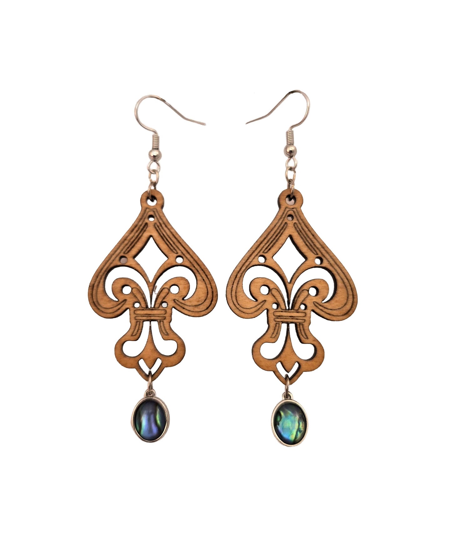 Fleur de lis Earring with Charms