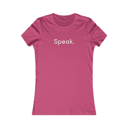 Dog Companion Energy Women's Tee — 'Speak' Graphic