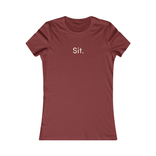 Dog Companion Energy Women's Tee — 'Sit' Graphic