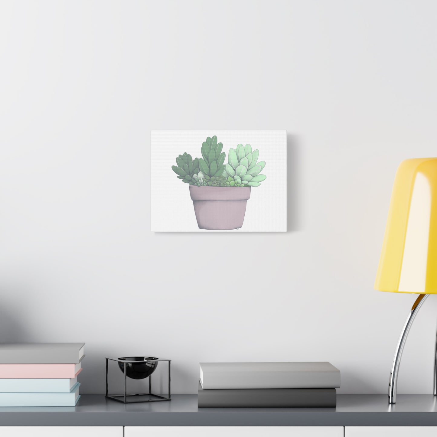 Succulent Pot Matte Canvas Wall Art — Stretched 1.25"