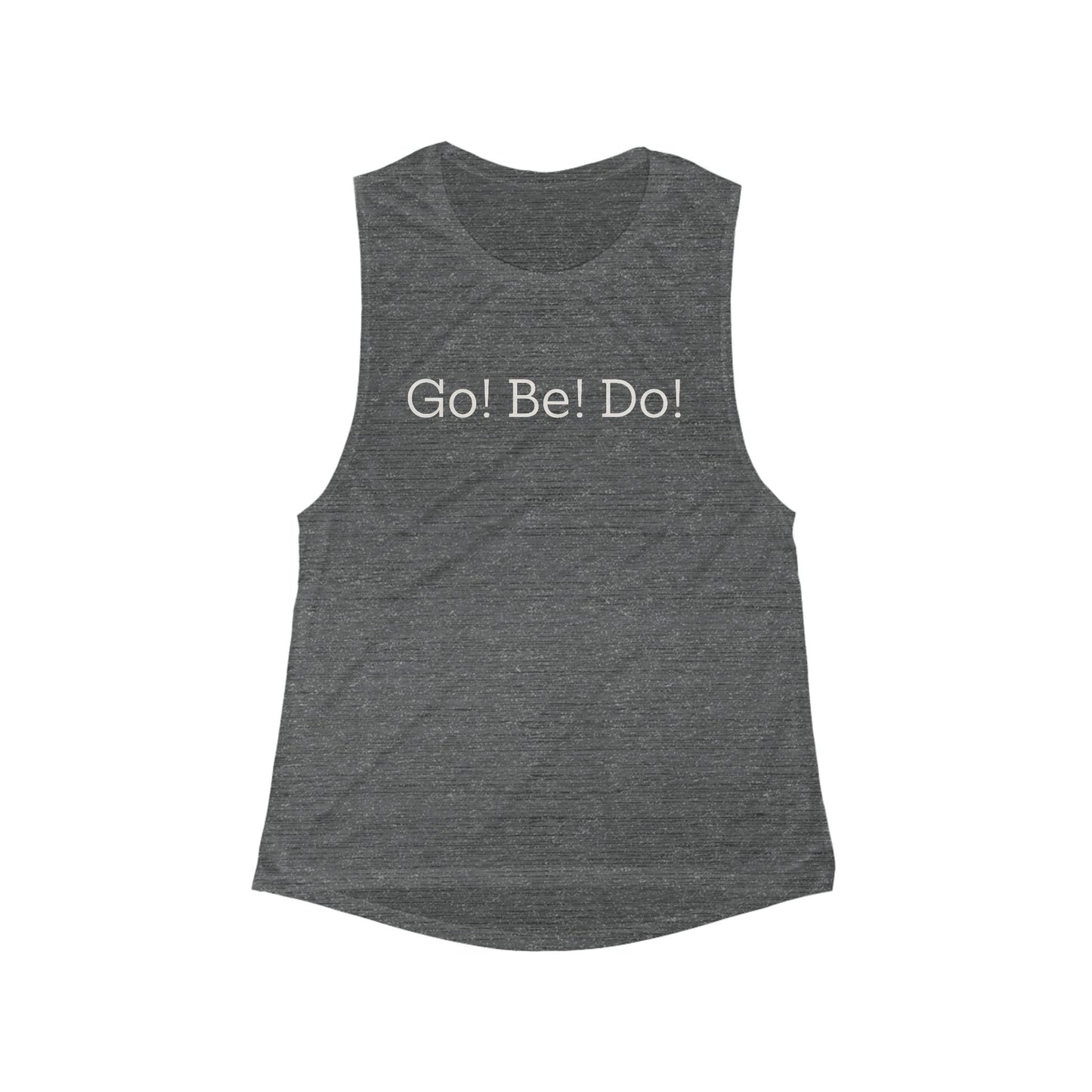 Go Be Do Women’s Flowy Scoop Muscle Tank — Lightweight Casual Graphic Tank Top