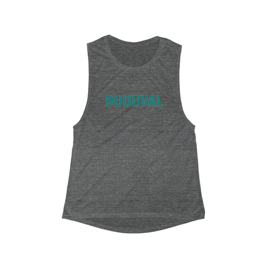 DUUUVAL Women's Flowy Scoop Muscle Tank — Jacksonville Collection