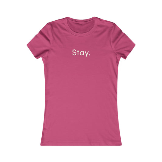 Dog Companion Energy Women's Tee — 'Stay' Graphic